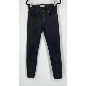 Madewell High Riser Skinny Jeans Women's Size 27 Stretch Black Denim